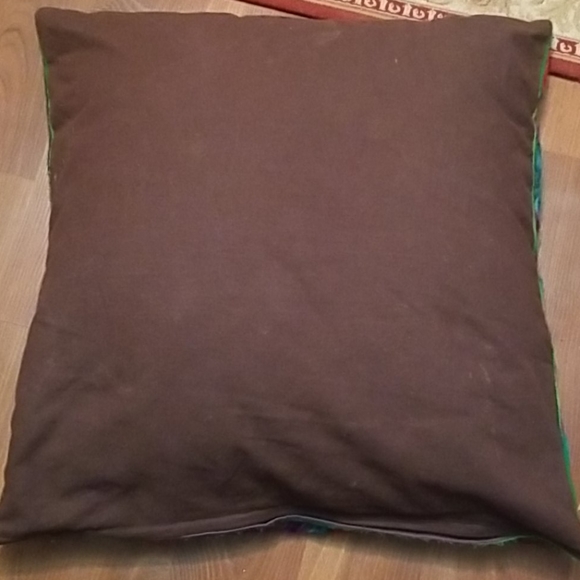 Colorful hand stitched accent pillow - Picture 3 of 5